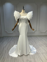 Ostty Statement Ruffle Sleeve Square Neck Wedding Dress OST-AR005-25 (Wholesale)